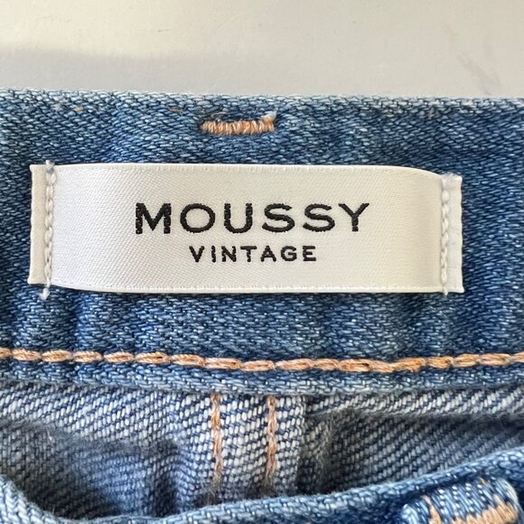 Moussy Vintage Womens Lenwood Mid-Rise Cropped Skinny Jeans Distressed size 23 - Picture 12 of 15